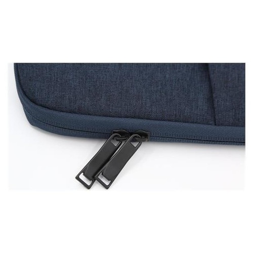 Husa pentru laptop, textil, protector anti-soc si anti-static, cu fermoar si maner lateral, K0285-EP0818-HJ41213, bleumarin, 14.1"