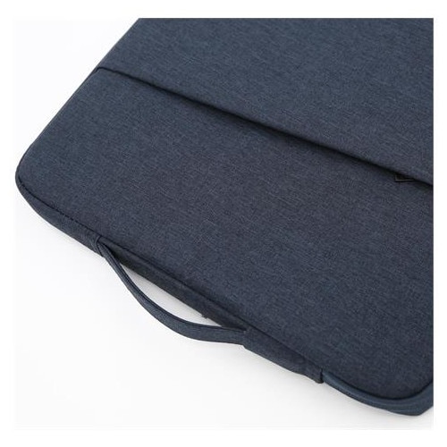Husa pentru laptop, textil, protector anti-soc si anti-static, cu fermoar si maner lateral, K0285-EP0818-HJ41213, bleumarin, 14.1"