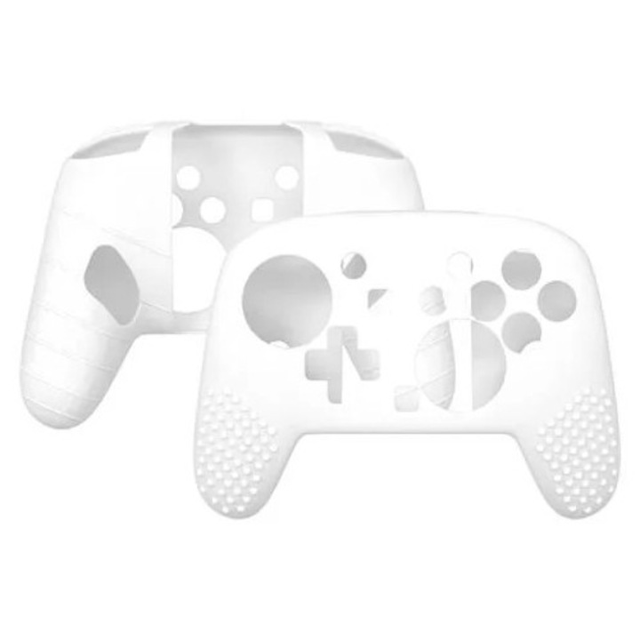 Силиконов калъф за контролер Switch 2 Pro, модел K0285-EP0818-HJ44432, неплъзгаща се текстура, бял, комплект от 2 броя