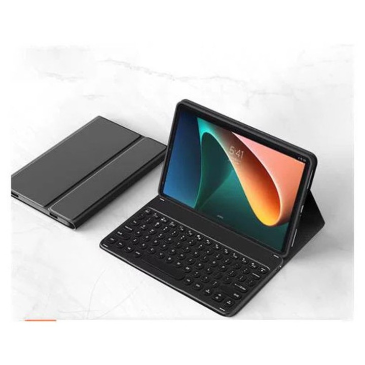 Калъф с Bluetooth клавиатура K0285-EP0818-HJ45858 за Huawei MatePad SE 11 (2024), устойчив на удари и изпускане, стойка, черен