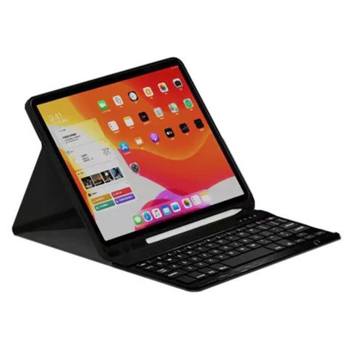 Husa tableta cu tastatura Bluetooth neagra Lenovo M10 2nd X306f