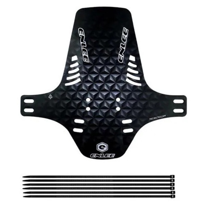 Aparatoare de noroi pentru bicicleta, flexibila, rezistenta la stropire, montare rapida cu legatori zip incluse, negru