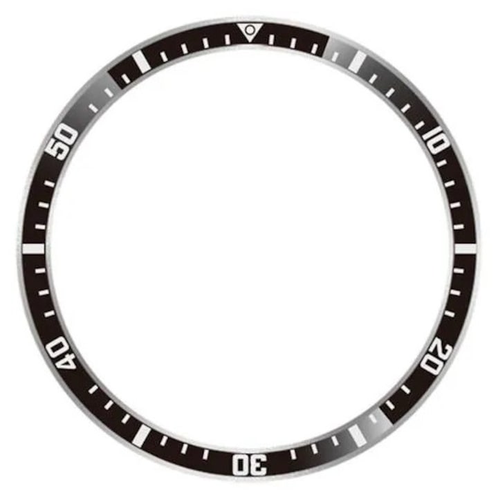 Рамка (безел) адхезивна за Xiaomi Watch S3/S4, K0285-EP0818-HJ47098, неротативна, черно/бяло