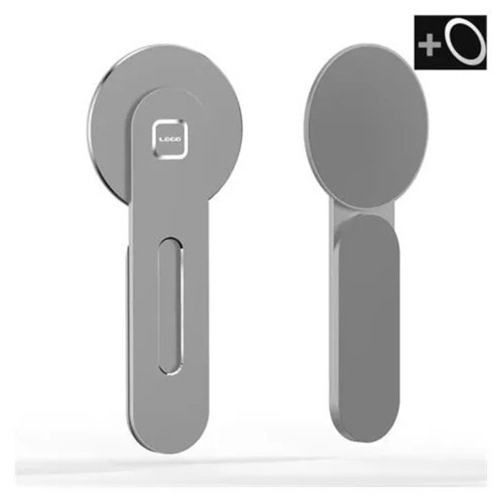 Магнитна стойка за кола MagSafe K0285-EP0818-HJ43907, разтегателна със скрит дизайн, универсална, сребриста