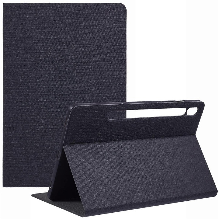 Husa tableta, piele PU si TPU, suport reglabil, negru, pentru Galaxy Tab S9 10.5"