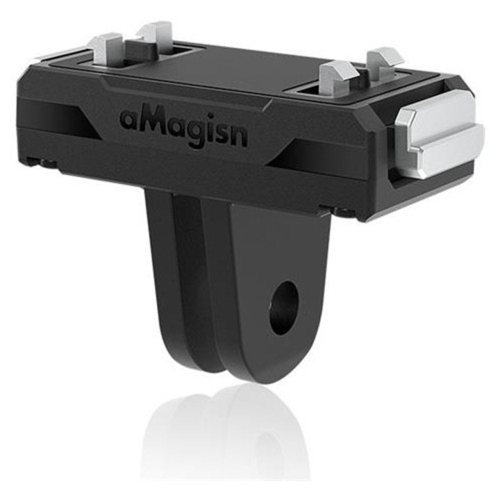 Магнитна стойка тип бързо освобождаване за Insta360 X5/Ace Pro, бърз монтаж от пластмаса с вграден магнит, черен, K0285-EP0818-HJ44188