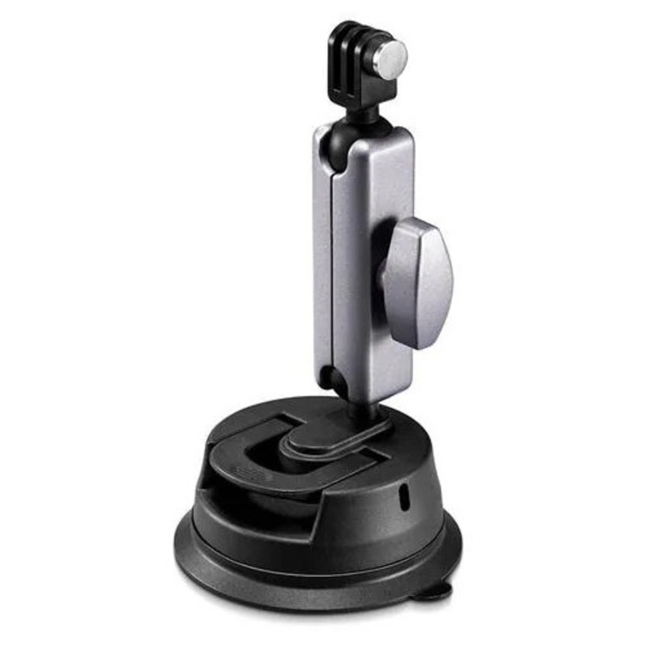 Стойка с вендуза 360 ротационна за Insta360 Go 3/GoPro, шарнирна, черно/сиво, K0285-EP0818-HJ45643