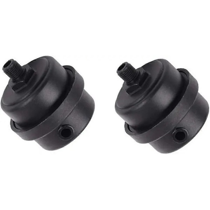 Filtru silentios compresor aer set 2 piese plastic spuma negru 12mm
