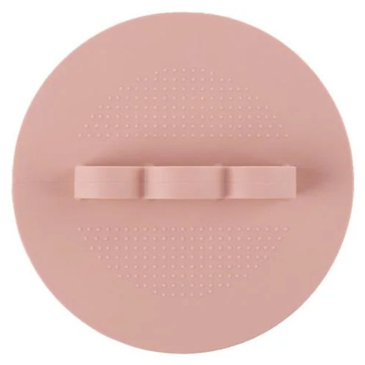 Perie de dus din silicon, bej, compacta, multifunctionala