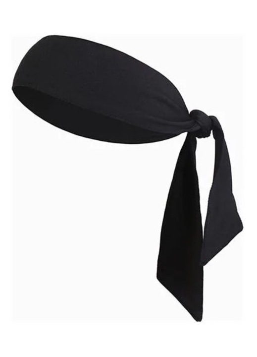 Banda de cap sport, negru, 102cm
