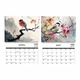 Calendar perete A4 pasari colibri 2026-2027 hartie
