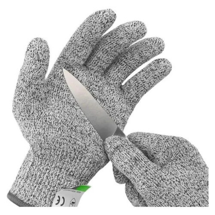 Vágásálló kesztyű, 20cm, szürke, 1 pár/szett
