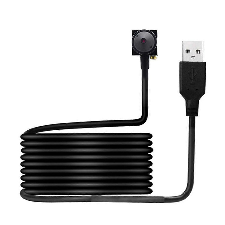 Webcam USB 1080P mini lentila 3.7mm negru