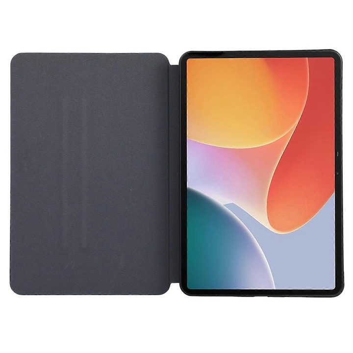 Husa tableta, piele PU si TPU, cu suport, maro, Infinix Xpad