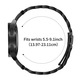 Curea ceas otel inoxidabil M-Design cu cristale, negru, 14x23cm