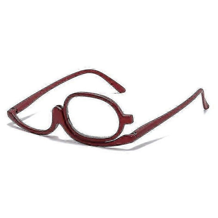 Ochelari de citit pliabili pentru machiaj, lentile detasabile, rosu, 5x3.5x11cm