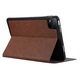 Husa tableta, piele PU si TPU, cu suport, maro, Infinix Xpad