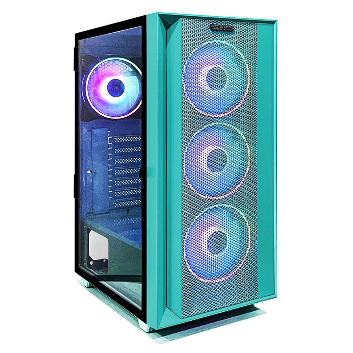 Настолен компютър PC Gaming ProGaming Jungle Intel Core i7-10700 до 4.8GHz, 32GB DDR4, SSD 1TB, RTX 5060 8GB, 4 включени вентилатора, Wi-Fi и инсталиран Windows 11