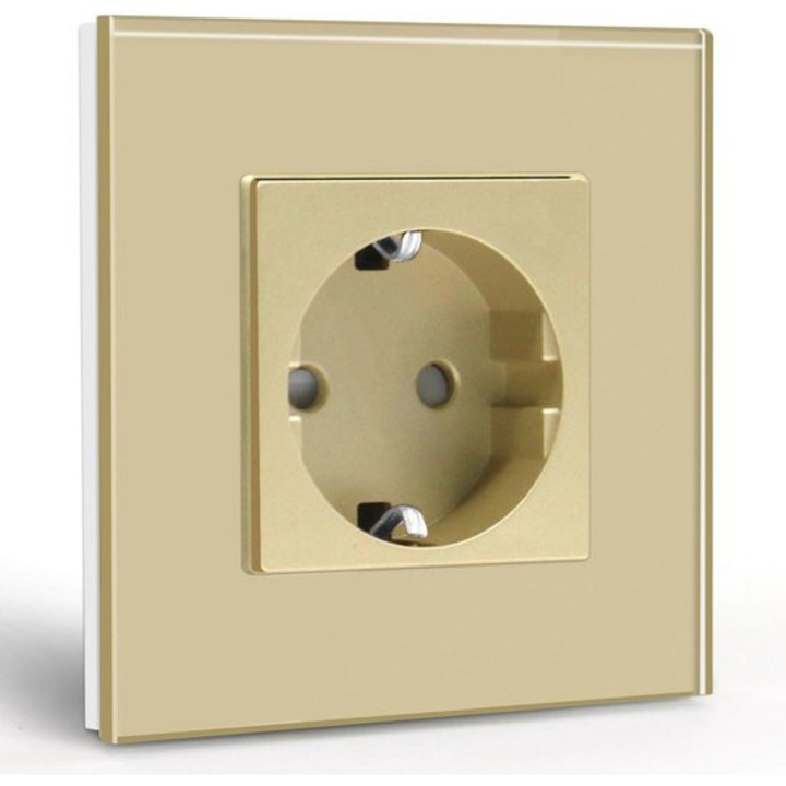 Priza incastrabila cu placa din sticla cristal 16A standard EU