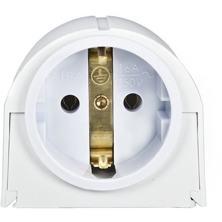 Priza Schuko cu iluminare LED 4W, montaj pe suprafata, versiuni 1x, 2x, 3x