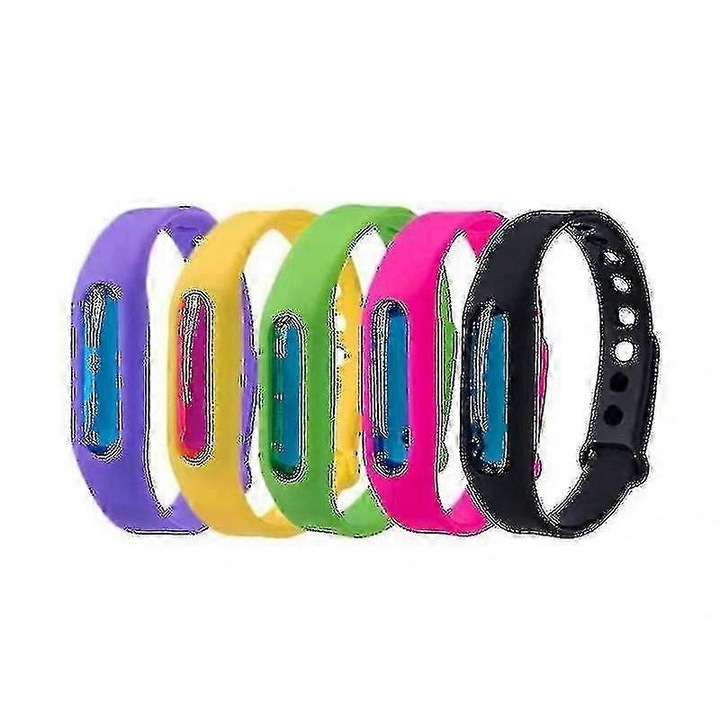 Bratara repelent natural insecte 5 buc multicolor ajustabila