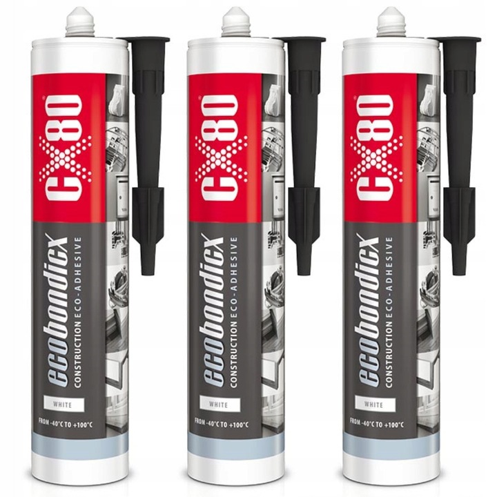 Adeziv auto CX80 ECOBONDICX комплект 3x290ml устойчив многоцветен