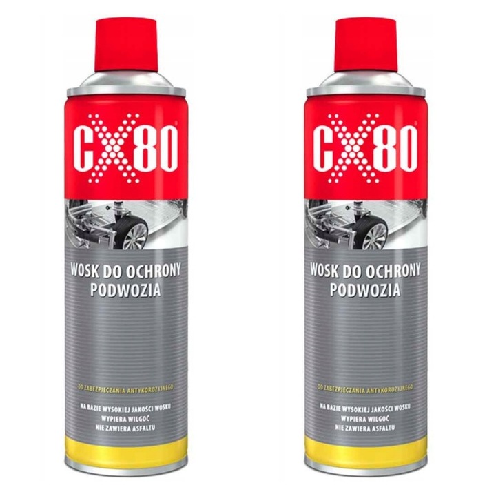 Woski спрей CX80 комплект 2 бр. 500мл антикорозионна защита черен