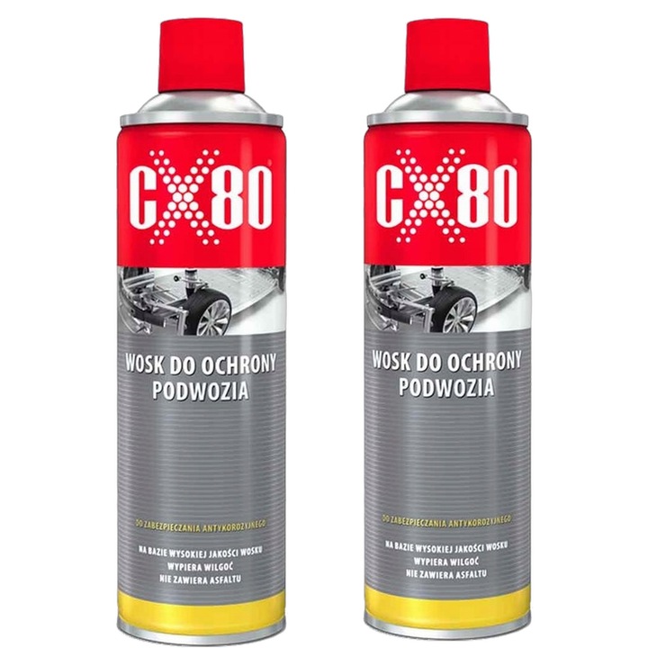 Спрей вакса против ръжда CX80, защита на каросерията, 2x500ml