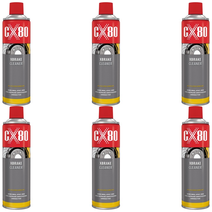 Спрей за почистване на спирачки CX80 XBRAKE CLEANER ароматизиран 600мл комплект 6 бр.