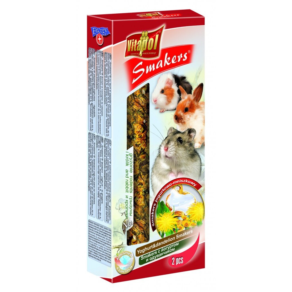 Batoane Vitapol pentru rozatoare cu iaurt si papadie, 90 g