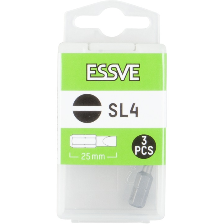 Битове плоски ESSVE SL4 25мм комплект 3 бр