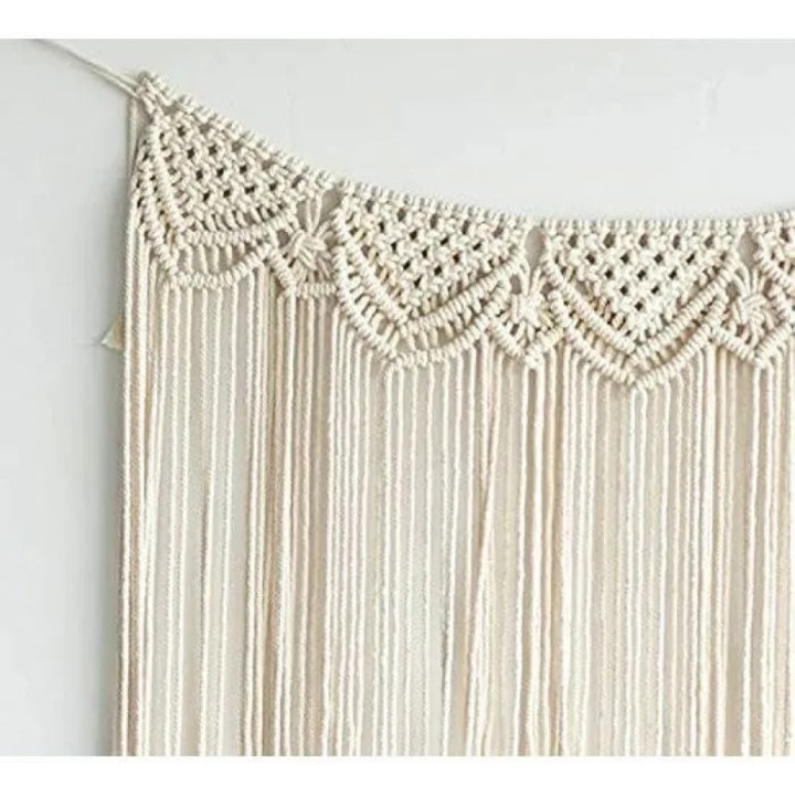 Decoratiune perete macrame boem, bumbac, 100x115cm