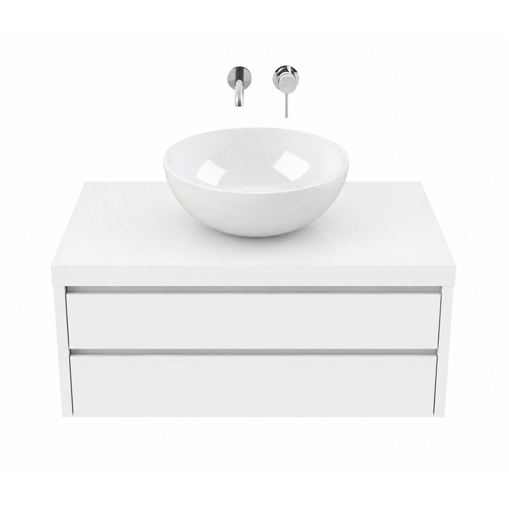 LAVOAR LUNA D.380x164, White lucios