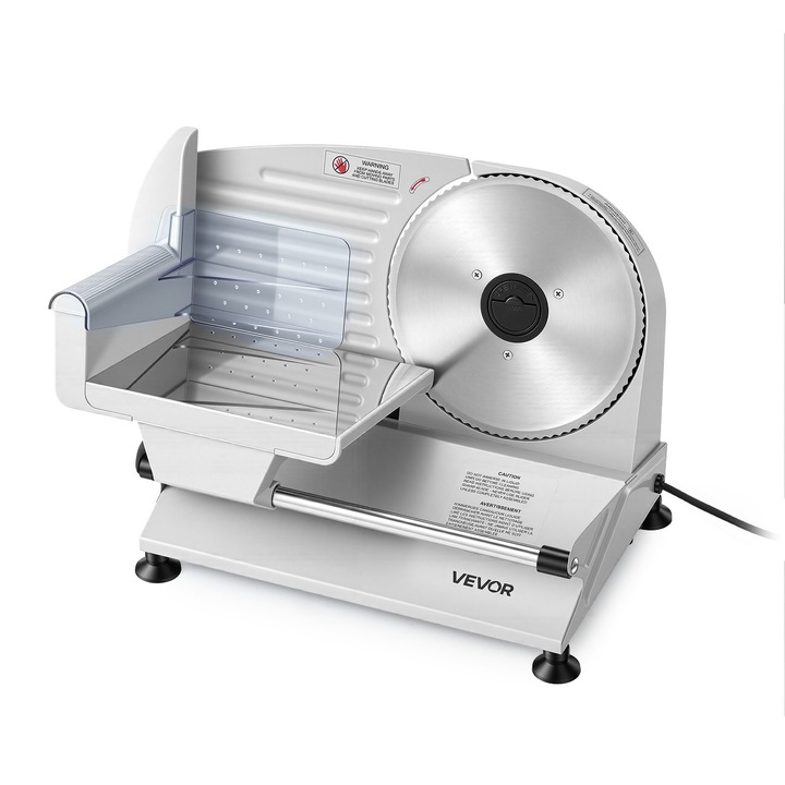 VEVOR elektromos hússzeletelő, két 190mm-es penge, állítható vastagság, 380x245x275mm, 200W