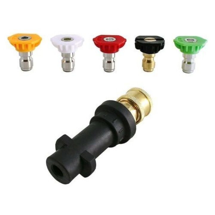 Set duze pentru aparat de spalat cu presiune, 5 piese, multicolor, 6.35mm, 4000 psi