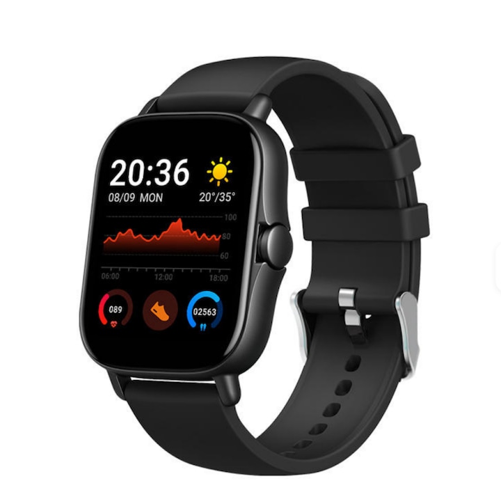 Smartwatch Garmin Forerunner 970 - ceas multisport cu GPS si AMOLED - negru Carbon Gray DLC Titanium with Black Case and Black Translucent Whitestone Band