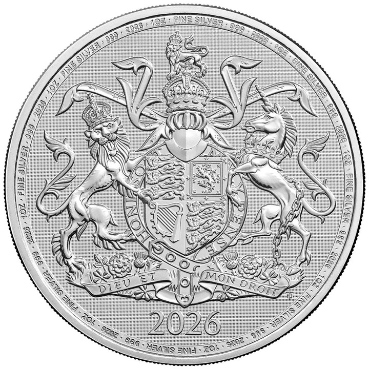 Moneda Argint The Royal Arms, 1 Oz, 31, 1 g, puritate 999