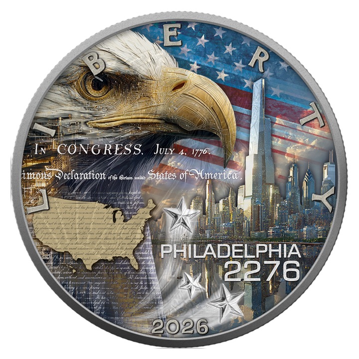 Moneda Argint American Independence - Future, 1 Oz, 31, 1 g, puritate 999