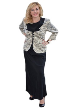 Costume femei de ocazie, din trei piese, D&J Exclusive,negru/auriu, 48 EU Costume femei de ocazie, din trei piese, D&J Exclusive,negru/auriu, 48 EU