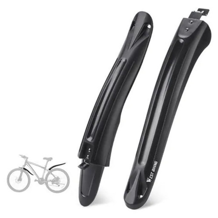 Aparatoare de noroi pentru bicicleta K0285-EP0818-HJ48935, din PP (polipropilena), negru