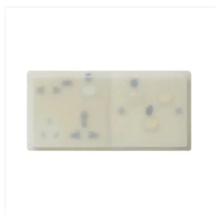 Capac protector din silicon K0285-EP0818-HJ46592, transparent, pentru intrerupator/priza dubla