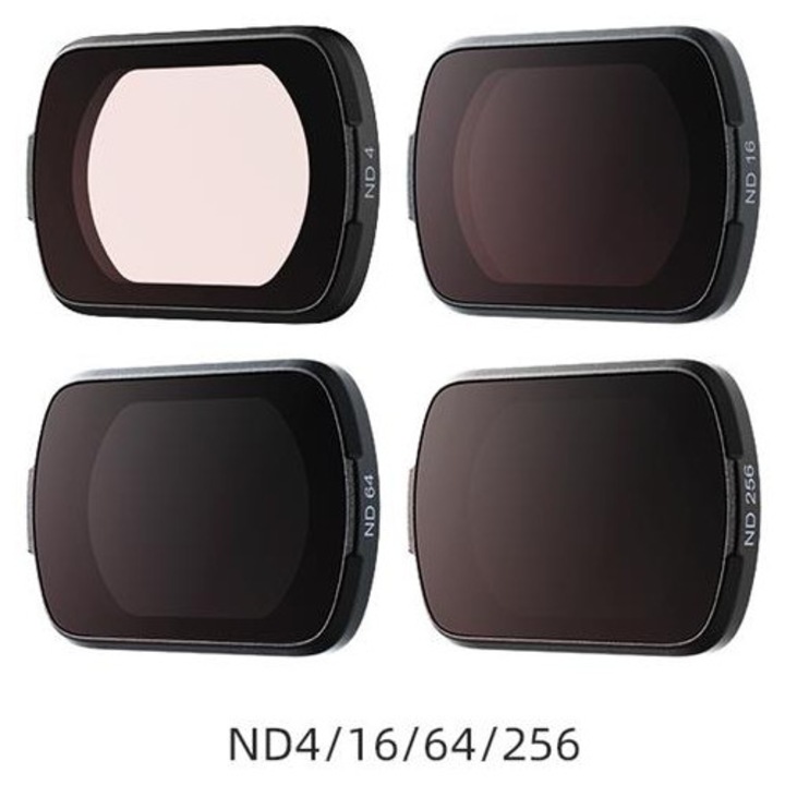 Комплект ND4 16 64 256 филтри за DJI Pocket 3, прецизен контрол на експозицията, различни размери