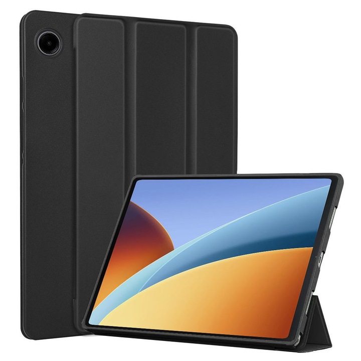 Husa Ultra Slim pentru XIAOMI Redmi Pad 2 (SE) 9.7", Silicon TPU, Smart Cover - Negru