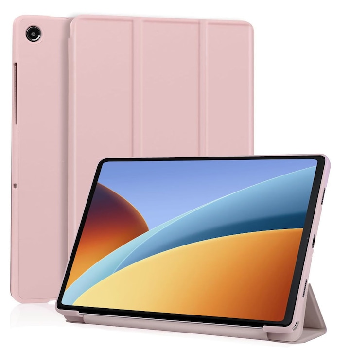 Husa Ultra Slim pentru XIAOMI Redmi Pad 2 (SE) 9.7", Silicon TPU, Smart Cover - Roz