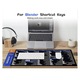 Mouse pad Blender Shortcuts, baza din cauciuc natural anti-alunecare, suprafata textila, 400 x 900 mm, grosime 4 mm, negru/albastru
