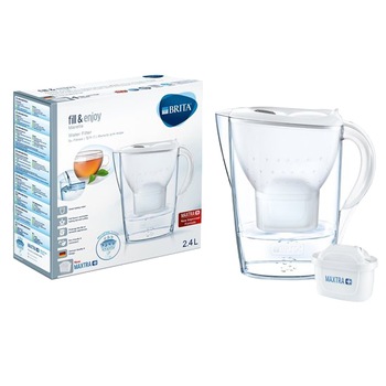 Cana de filtrare apa Brita Marella Cool, 2.4 l, Alb + filtru Brita Cana de filtrare apa Brita Marella Cool, 2.4 l, Alb + filtru Brita