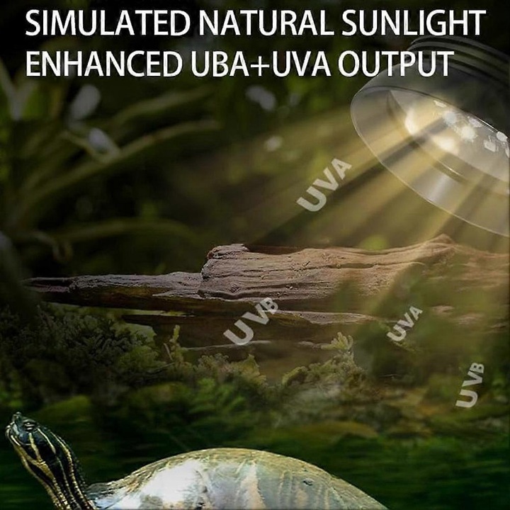 Lumina LED UVB UVA pentru reptile, reglabila, negru, 110V, US plug