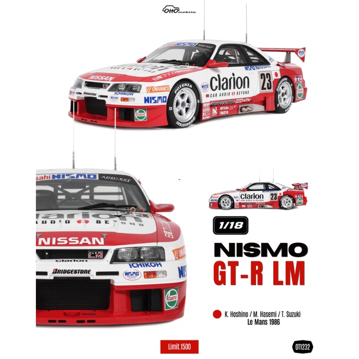 Macheta auto Nismo GT-R LM, White K. Hoshino / M. Hasemi / T. Suzuki, 1996, OT1232, 1:18, Otto Models