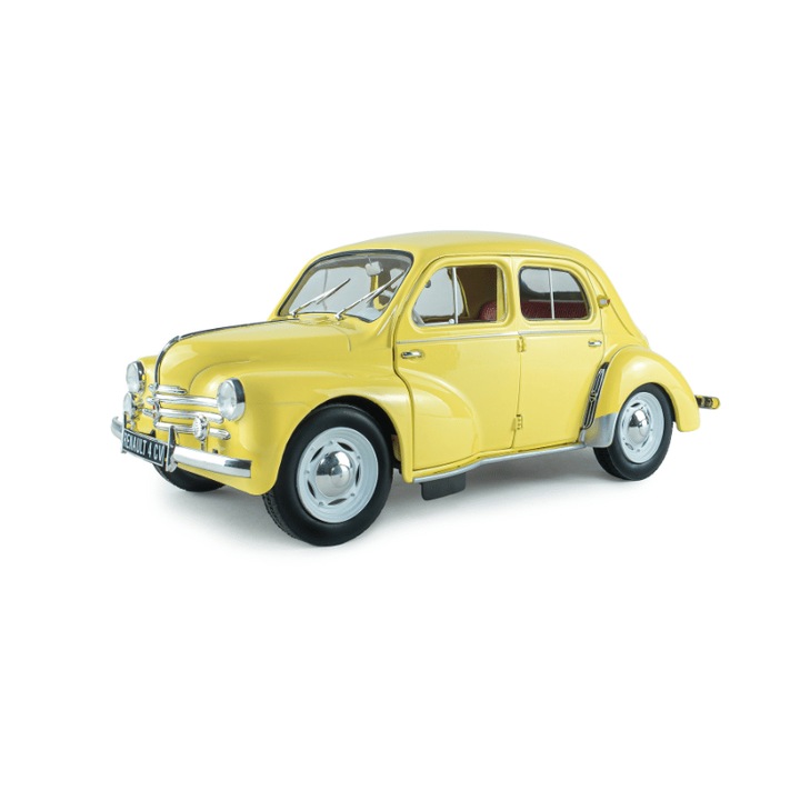Renault 4CV autómodell, Bézs (Jaune Infante) 162, 1961, 1:18, Solido