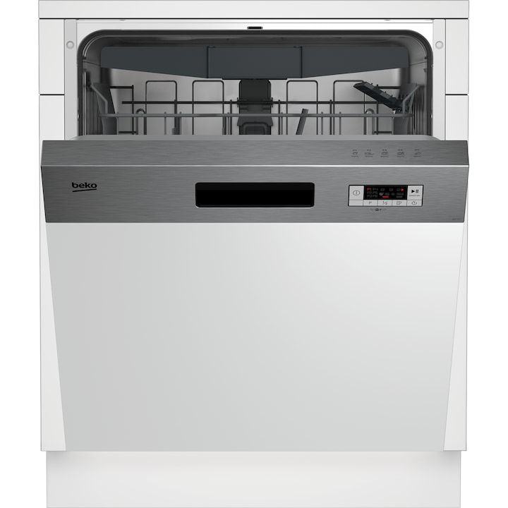 Masina de spalat vase semiincorporabila Beko BDSN16450, 60 cm